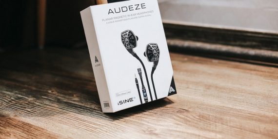 black Audeze earphones box